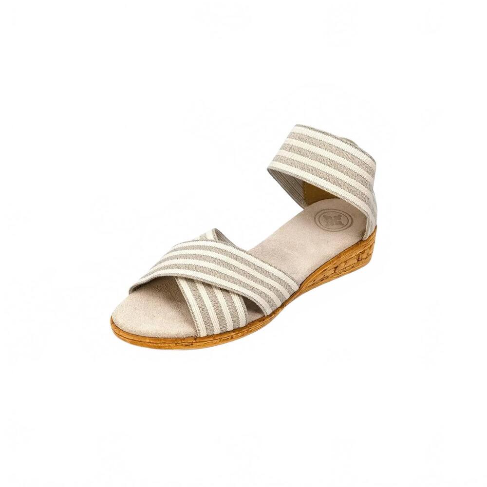 NEW CHARLESTON SHOE CO. women's peachtree cork wedge sandal in prosecco